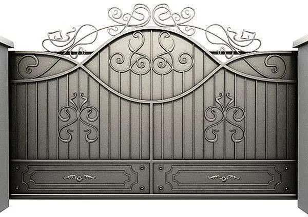 Распашные ворота Grand-1 (Нитроэмаль) - внешняя сторона